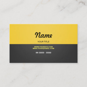 Modern Yellow Business Card