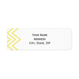 Modern Yellow Chevron Return Address Label