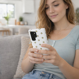 Modern Yellow Circle Dot Pattern Repeat Samsung Galaxy Case
