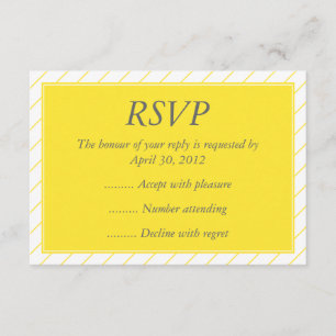 Modern Yellow Event Reply, RSVP or Response Cards