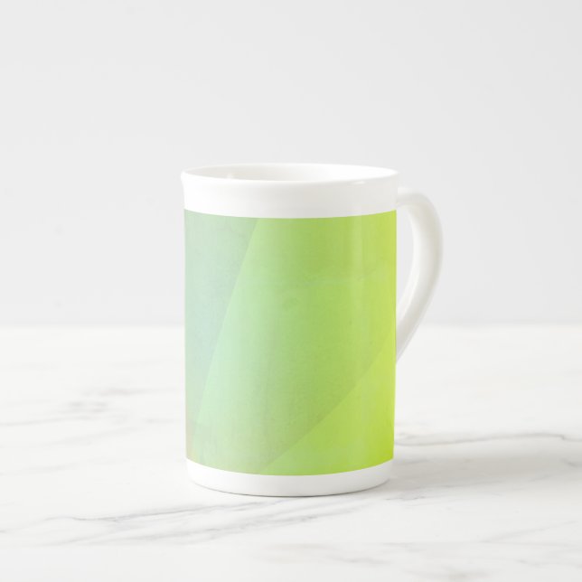 Modern Yellow Geometric Gradation Bone China Mug (Front Right)