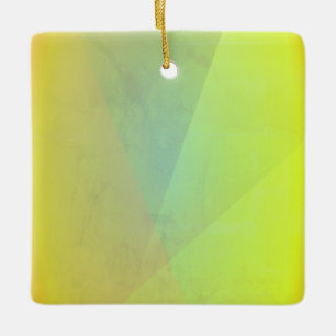 Modern Yellow Geometric Gradation Ceramic Ornament
