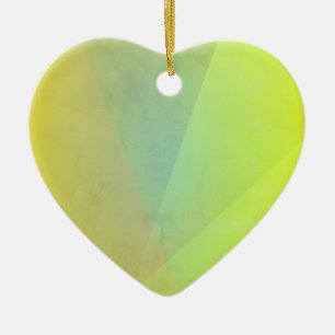 Modern Yellow Geometric Gradation Ceramic Ornament