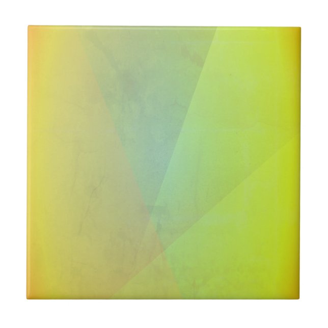 Modern Yellow Geometric Gradation Ceramic Tile (Front)