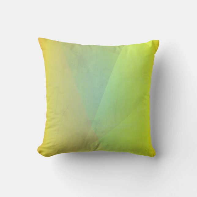 Modern Yellow Geometric Gradation Cushion (Front)