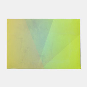 Modern Yellow Geometric Gradation Doormat