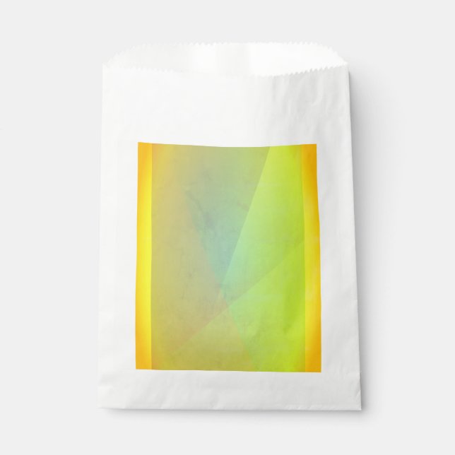 Modern Yellow Geometric Gradation Favour Bag (Front)