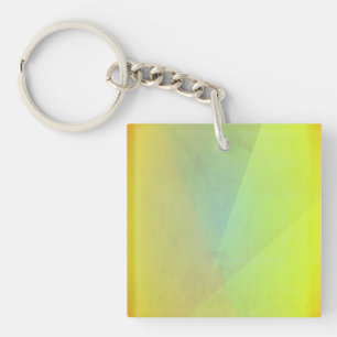Modern Yellow Geometric Gradation Key Ring