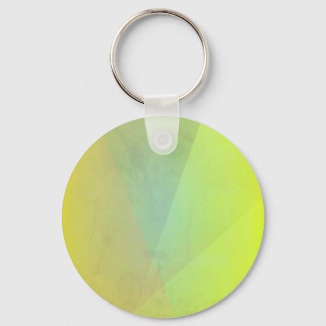 Modern Yellow Geometric Gradation Key Ring (Front)