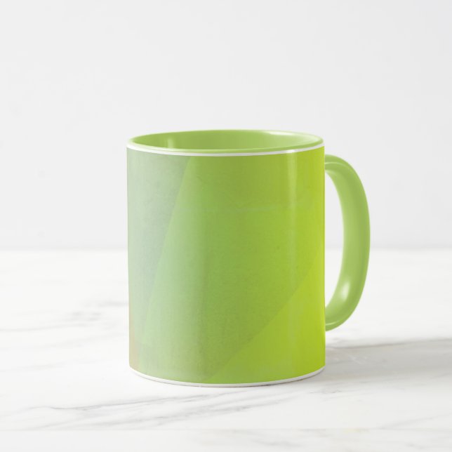 Modern Yellow Geometric Gradation Mug (Front Right)