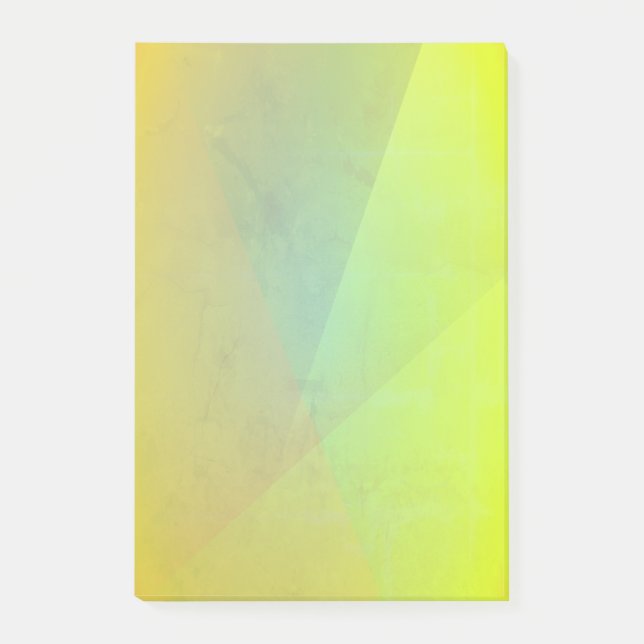 Modern Yellow Geometric Gradation Post-it Notes (Front)