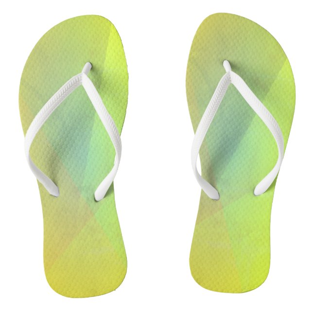 Modern Yellow Geometric Gradation Thongs (Footbed)