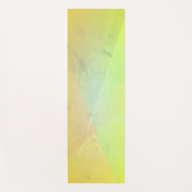 Modern Yellow Geometric Gradation Yoga Mat (Front)
