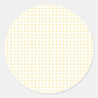 Modern Yellow Geometric Pattern Round Stickers