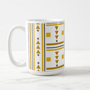 Modern Yellow Geometric Patterned Mug