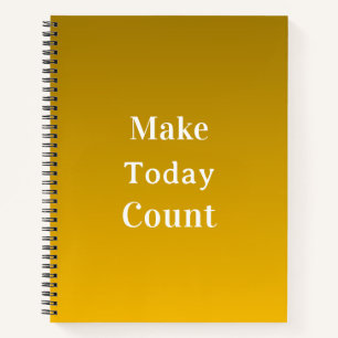 Modern Yellow Gradient Motivational Personalised Notebook
