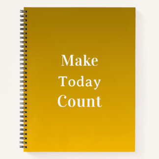 Modern Yellow Gradient Motivational Personalised Notebook