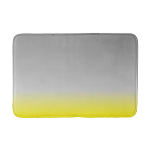 modern yellow gray ombré bath mat