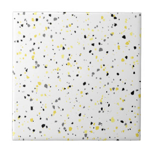 Modern Yellow Grey Terrazzo Ceramic Tile