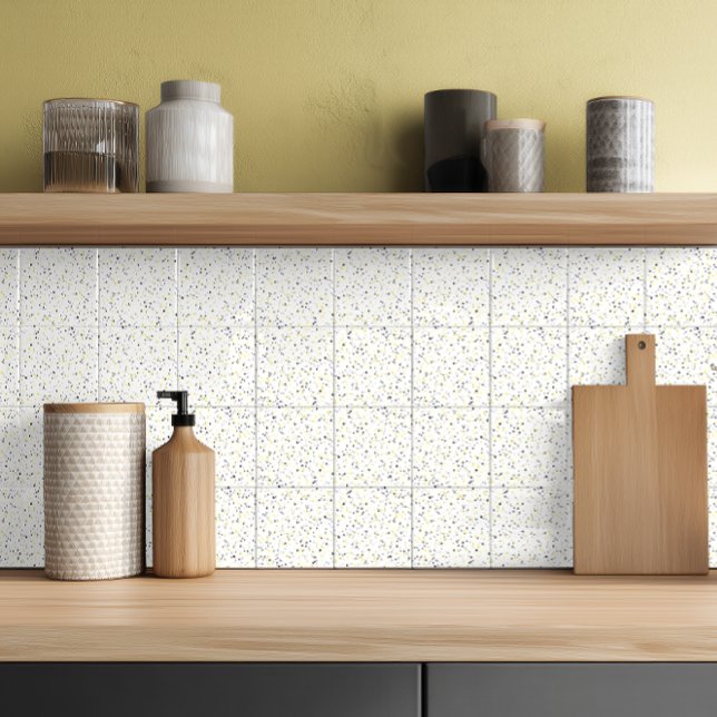 Modern Yellow Grey Terrazzo Ceramic Tile (Creator Uploaded)