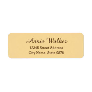 Modern -Yellow Ivory- Return Address Label
