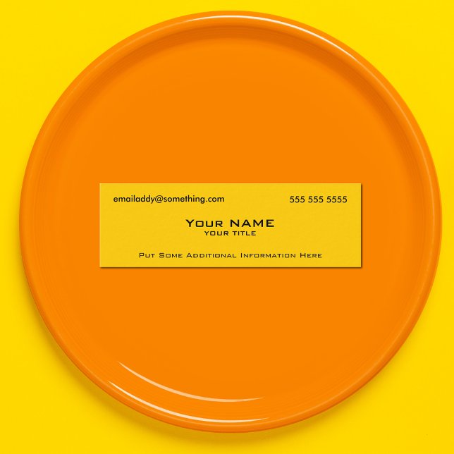Modern Yellow Mini Business Card (Creator Uploaded)