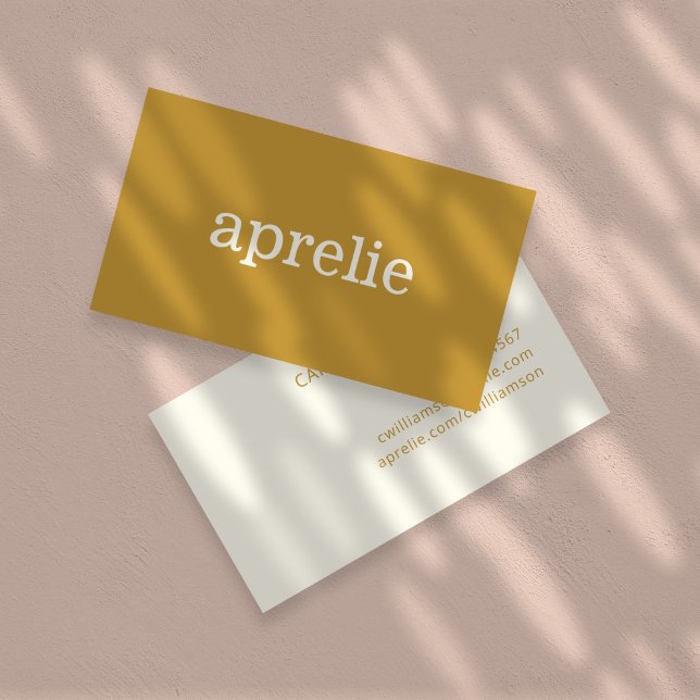 Modern Yellow Minimalist Creative Professional Business Card (Creator Uploaded)