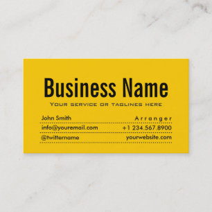 Modern Yellow Music Arranger Business Card