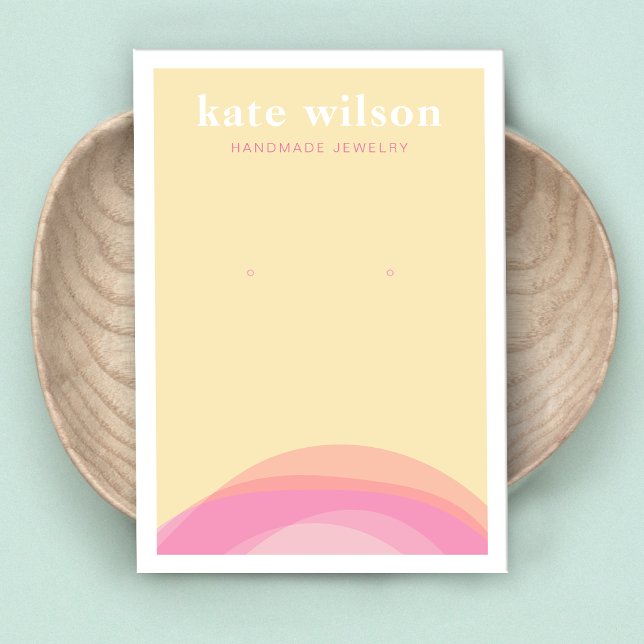 Modern Yellow Pink Earring Display Card (Creator Uploaded)