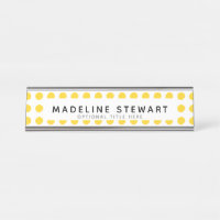 Modern Yellow Polka Dot Personalised Professional
