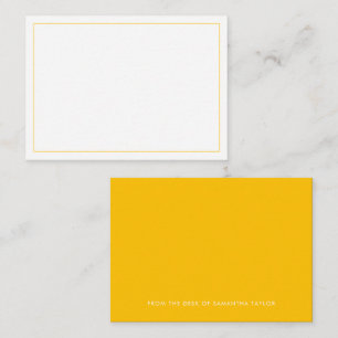 Modern Yellow Simple Border From the Desk Budget Card