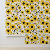 Modern yellow sunflower pattern