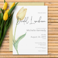 Modern Yellow Tulip Solo Bridal Luncheon