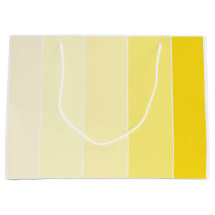 Modern Yellow White Stripes Stylish Template Large Gift Bag