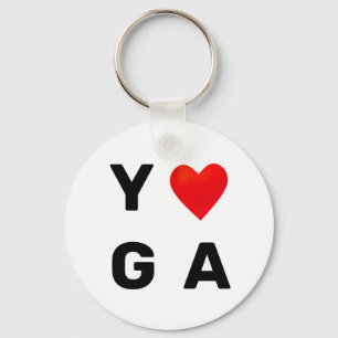 Modern Yoga Heart Key Ring
