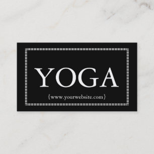 Modern Yoga Instructor Bold Border Professional Business Card