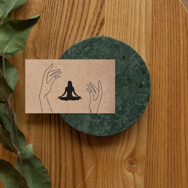 Modern Yoga Instructor Professional Logo Business  Business Card (Creator Uploaded)