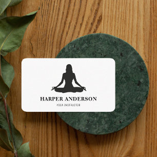 Modern Yoga Instructor Professional Logo Business  Card