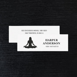 Modern Yoga Instructor Professional Logo Business Mini Business Card