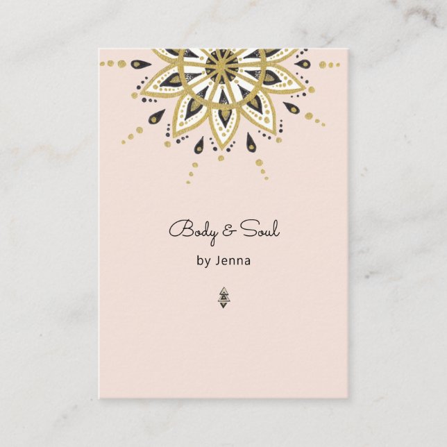 Modern Yoga Massage Wellness Business Card Visiten (Front)