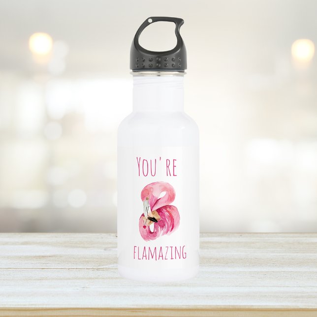 Modern You Are Flamazing Beauty Pink Flamingo 532 Ml Water Bottle (Creator Uploaded)