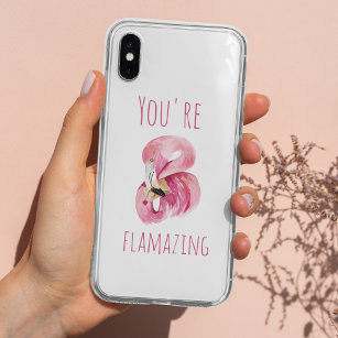 Modern You Are Flamazing Beauty Pink Flamingo Case-Mate iPhone Case