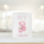 Modern You Are Flamazing Beauty Pink Flamingo Frosted Glass Coffee Mug<br><div class="desc">Modern You Are Flamazing Beauty Pink Flamingo</div>
