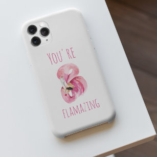 Modern You Are Flamazing Beauty Pink Flamingo iPhone 11Pro Max Case
