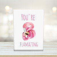Modern You Are Flamazing Beauty Pink Flamingo