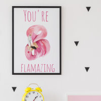 Modern You Are Flamazing Beauty Pink Flamingo
