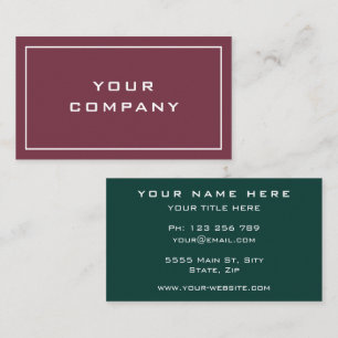 Modern Your Colours Personalised Business Card