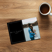 Modern your happy photo, engagement announcement