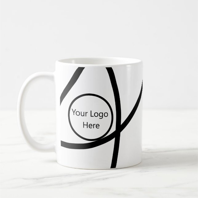 modern your logo here Minimalistic Abstract    Coffee Mug (Left)