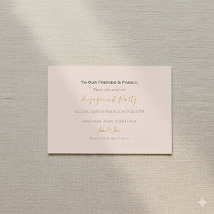 Modern your own photo, engagement party invitation